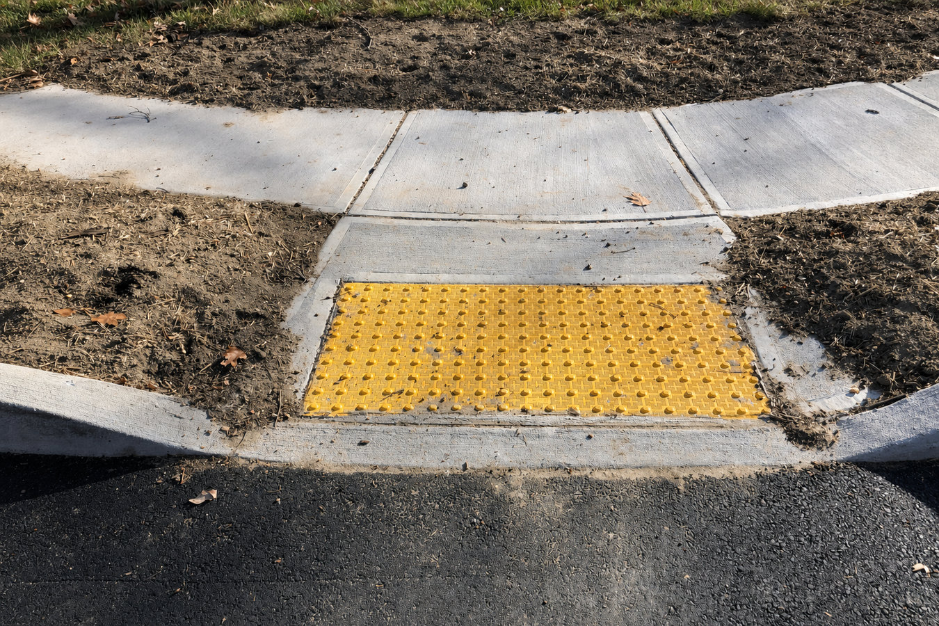 Concrete curbing and sidewalks
